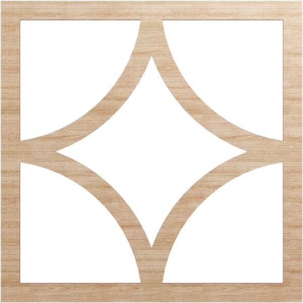Ekena Millwork Statesman Wood Fretwork Pierced Ceiling Medallion, Alder, 26"OD x 16 5/8"ID x 1/4"T CMWP26X26X0250STAL - main